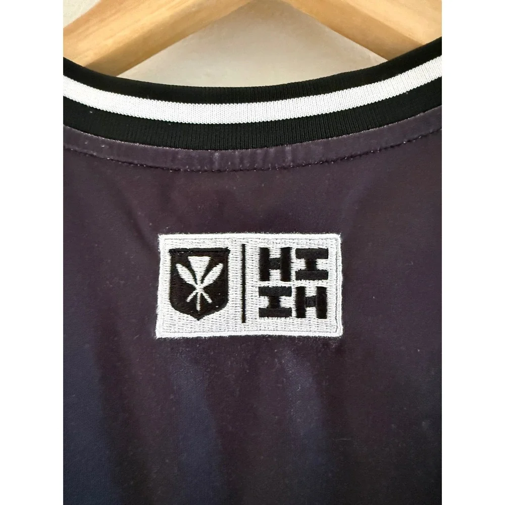 Hawaiis Finest Kids Basketball Jersey Black Rainbow Pixel Gradient Size M